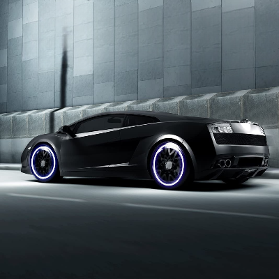 Autocollant Voiture - GlowWheel™ - Bleu