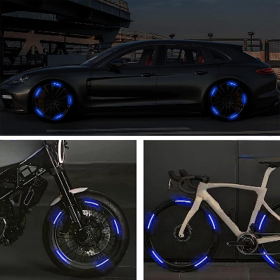 Autocollant Voiture - GlowWheel™ - Bleu