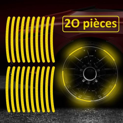 Autocollant Voiture - GlowWheel™ - Jaune